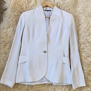 Theory White button up Blazer Size 8